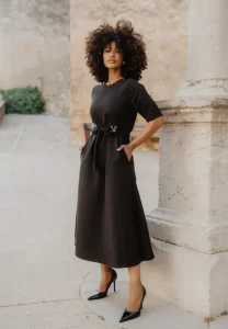 Vestido cadenas negro