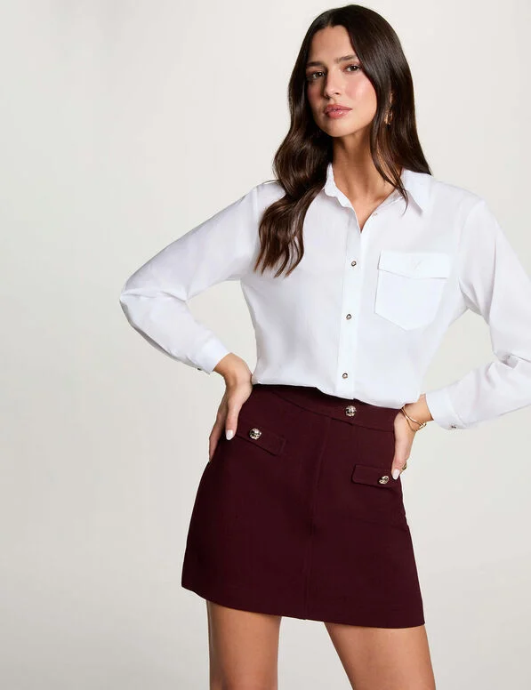 Falda Morgan Talun corta granate para mujer Mujer con Falda Morgan Talun corta granate para mujer