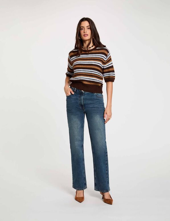 Pantalón vaquero Morgan Pagia denim piedra mujer Pantalón vaquero Morgan Pagia denim piedra de corte recto para mujer