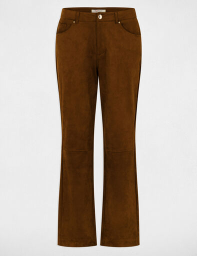 pantalon-droit-suedine-marron-chocolat-femme-vue3-32536311067961231