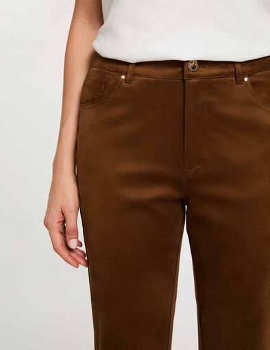 pantalon-droit-suedine-marron-chocolat-femme-vue4-32536311067961231