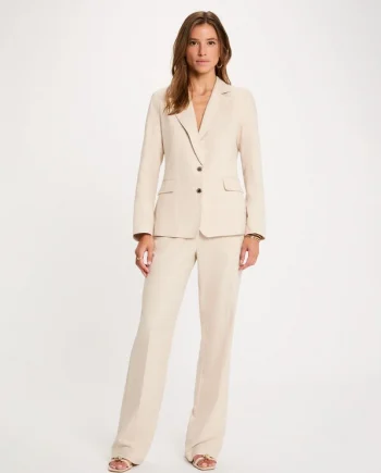 Pantalón de cuadros Morgan Pdrim beige para mujer