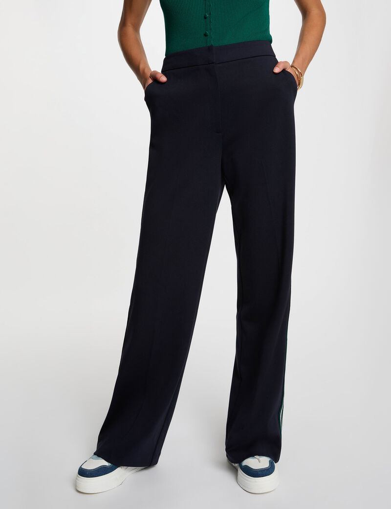pantalon-large-bandes-cotes-bleu-marine-femme-vue5-32536311067901239