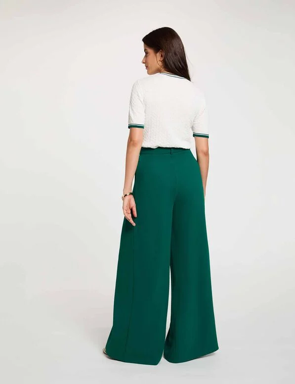 pantalon-large-taille-haute-vert-femme-vue2-32536311067851150