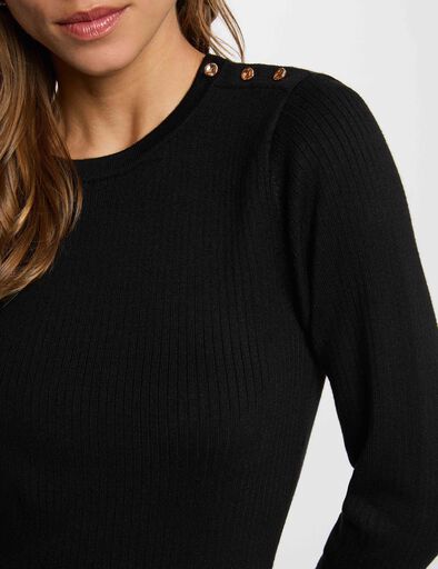 robe-tricot-boucle-manches-longues-noir-femme-vue4-32536311066660979