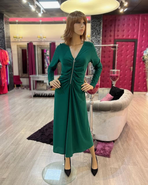 Vestido cheap verde liso