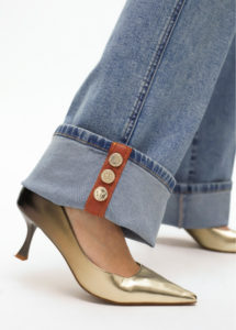 Zapato tacon metalizado metal-negro