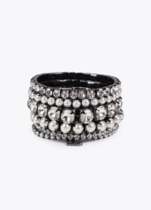 Pack pulseras elasticas efecto joya y perla