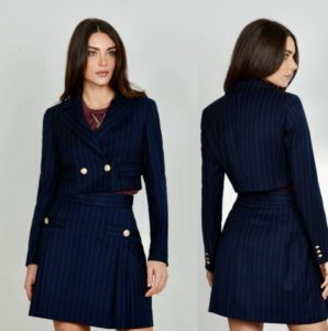 Falda azul raya diplomatica