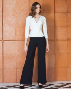 Pantalon recto crepe