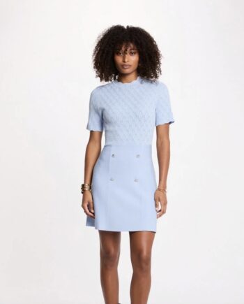 Vestido de punto azul cielo Rmimi para mujer