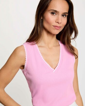 Top punto rosa Dalba para mujer