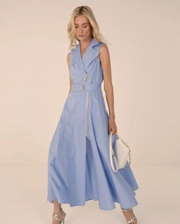 Vestido azul cielo para invitada