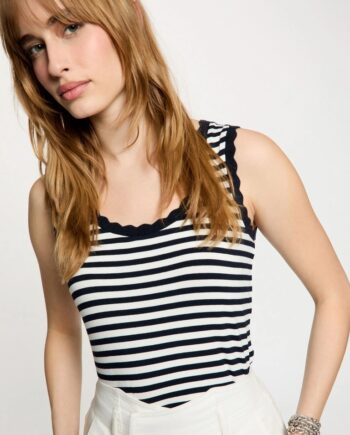 Camiseta de tirantes navy para mujer