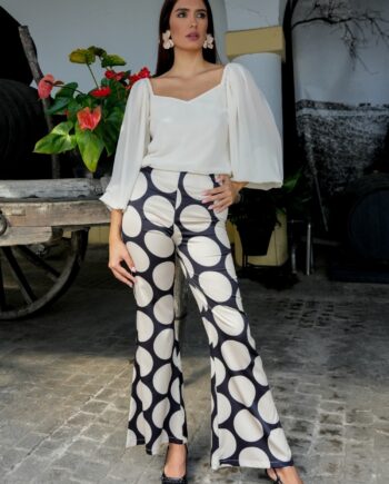 Top blanco Capataz Kahyra para mujer