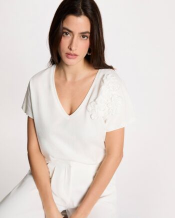 Camiseta blanca Drose para mujer