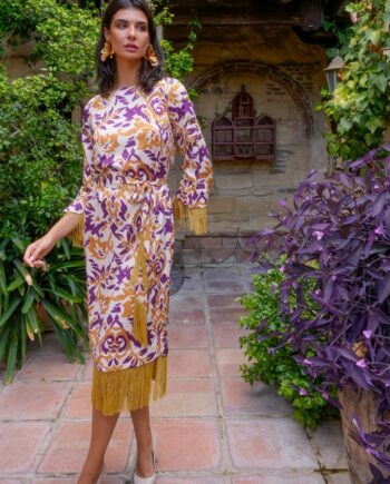 Vestido estampado Mercedes Ramas Kahyra para invitada