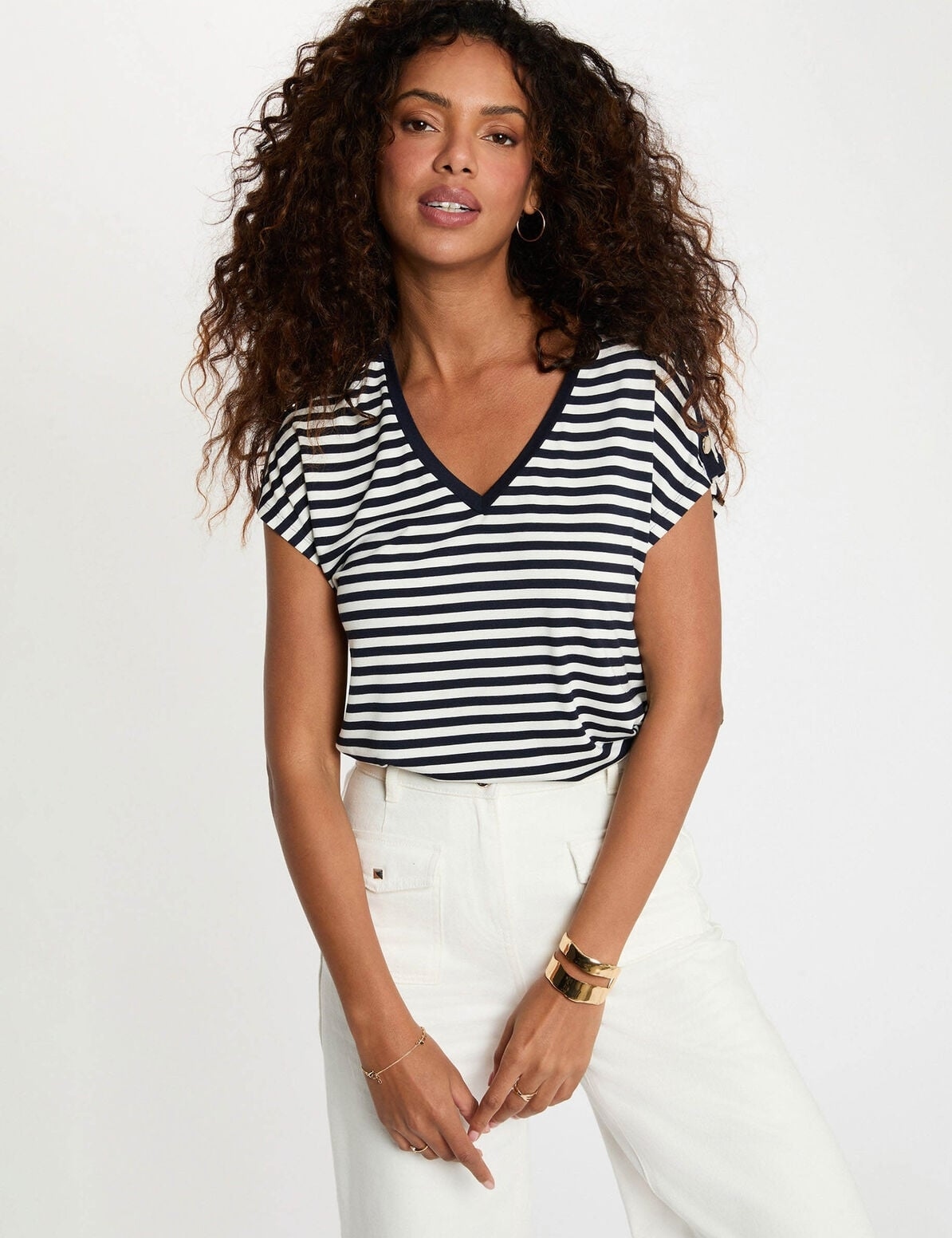 Camiseta azul marino Diva para mujer