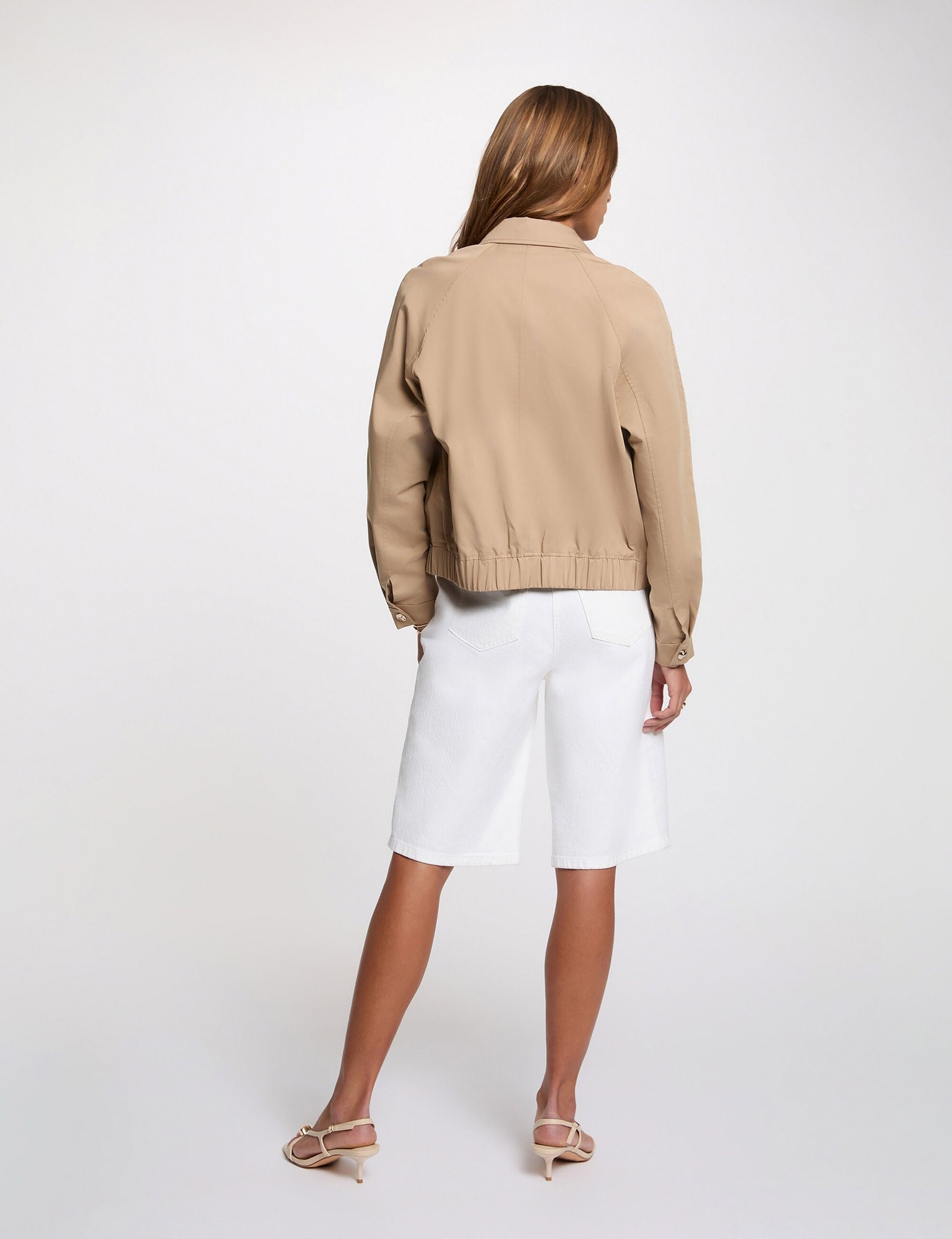 Chaqueta bomber beige Gaby