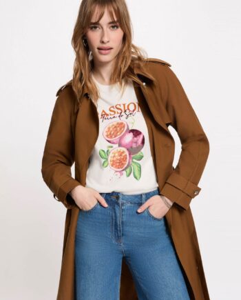 Gabardina Morgan Gtrench marrón para mujer
