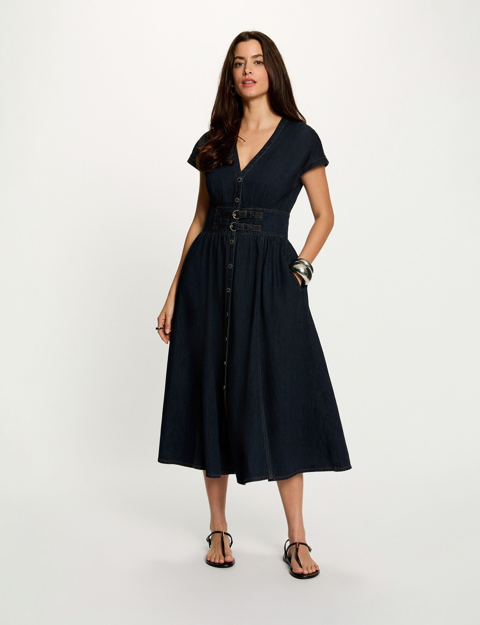 Vestido vaquero midi Morgan Ririna para mujer