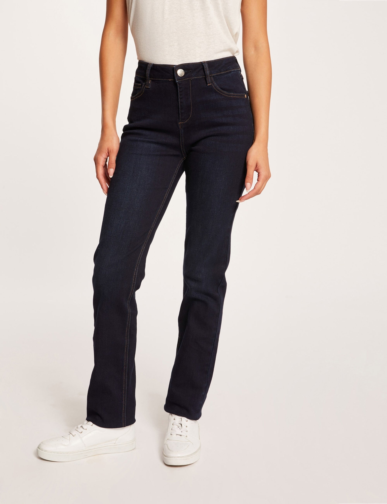 Pantalón vaquero Morgan Pdroit básico para mujer en azul oscuro